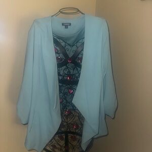 Torrid Light Blue Open Front Cardigan